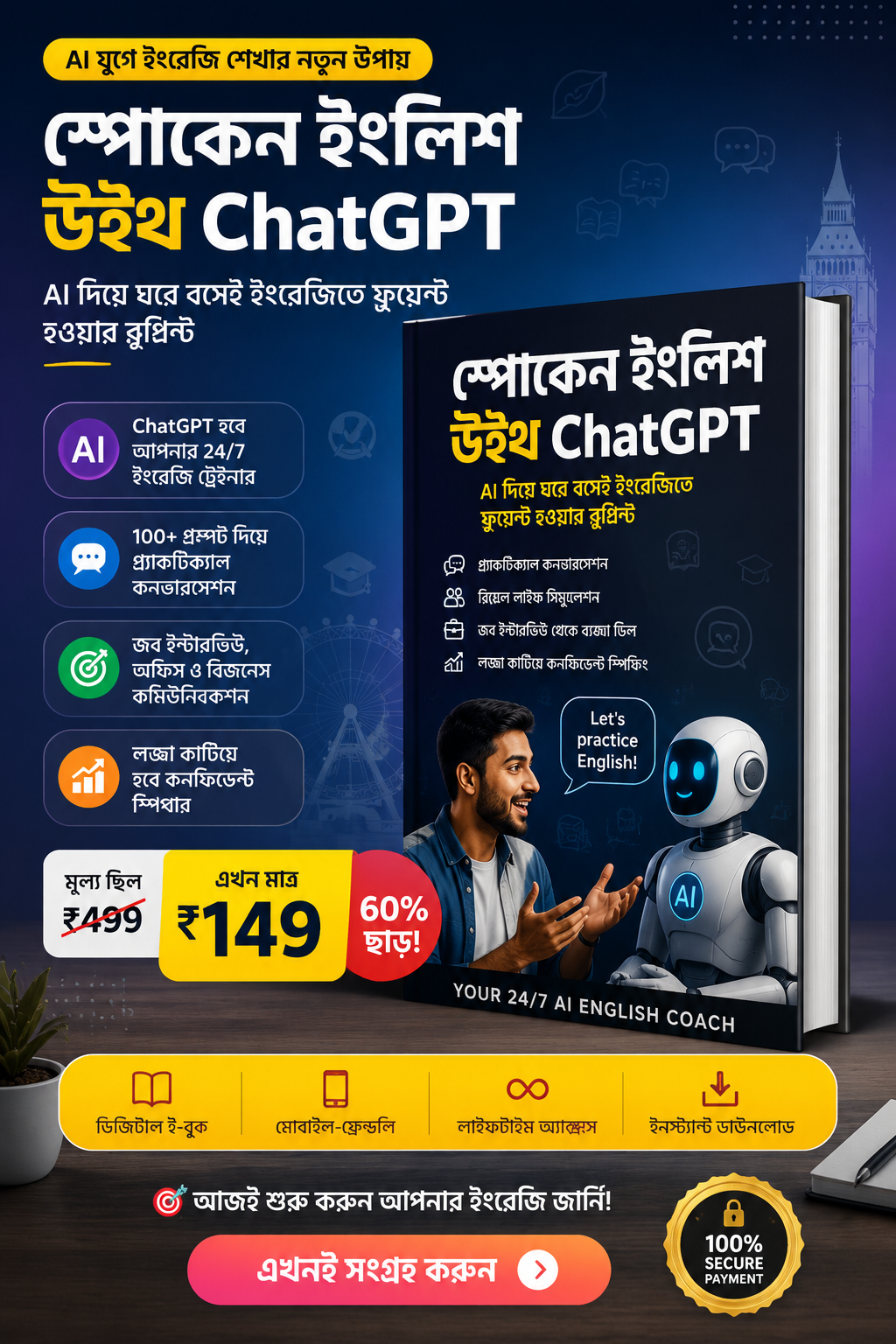 Learn English with AI Tutor স্পোকেন ইংলিশ উইথ ChatGPT